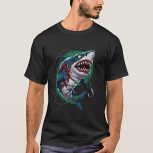 Zombie Shark Halloween Costume Spooky Trick Or Tre T-Shirt