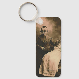 Zombie Siblings Key Ring