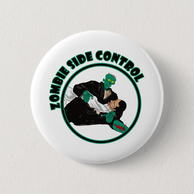 Zombie Side Control 6 Cm Round Badge (Front)
