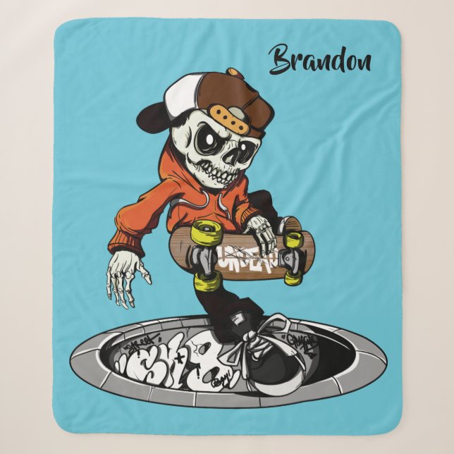Zombie Skater custom name & colour blankets (Front)
