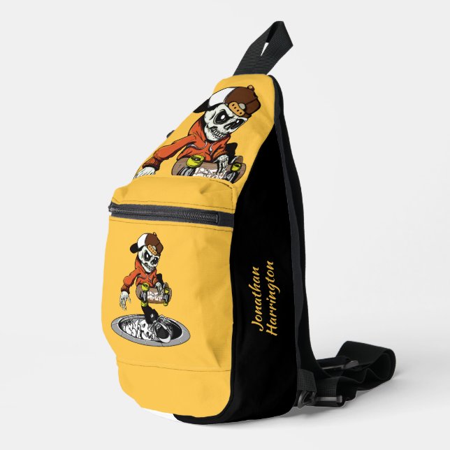 Zombie Skater custom name Sling Bag (Right Corner)
