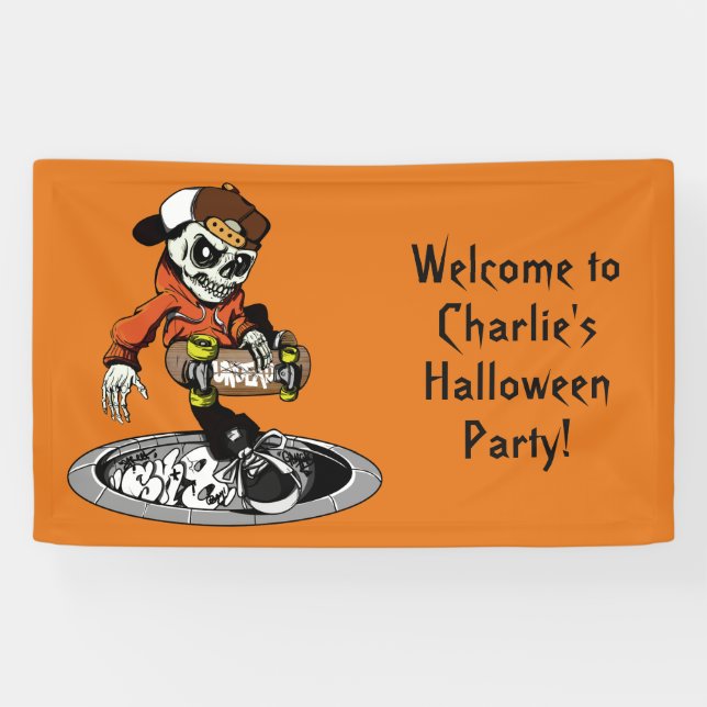 Zombie Skater custom text & colour banner (Horizontal)