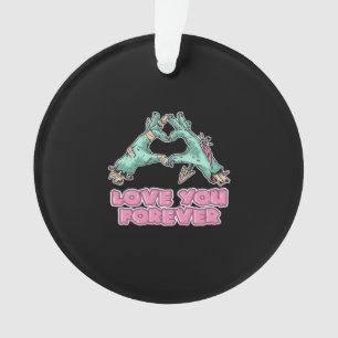 Zombie Skeleton Heart And Hands Classic Look Ornament