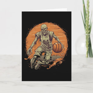 Zombie Sketll Player Halloween Costume Sport Men B Card
