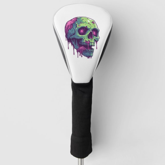 Zombie Skull Apocalypse Golf Head Cover (Front)