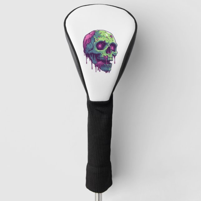 Zombie Skull Apocalypse Golf Head Cover (Front)