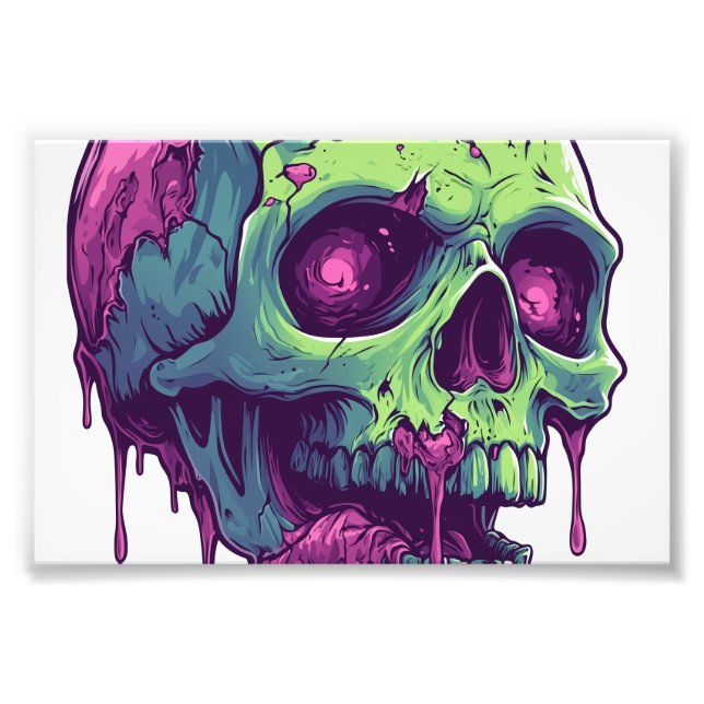 Zombie Skull Apocalypse Photo Print (Front)