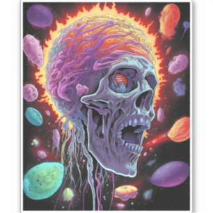 Zombie Skull Creature Sci-fi Horror Art