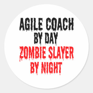 Zombie Slayer Agile Coach Classic Round Sticker