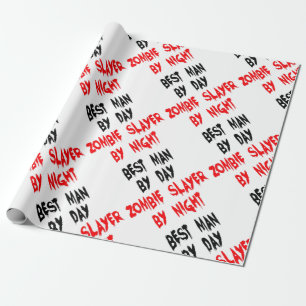 Zombie Slayer Best Man Wrapping Paper