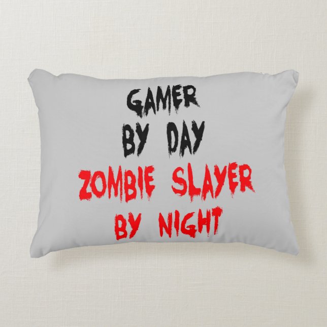 Zombie Slayer Gamer Decorative Cushion (Front)