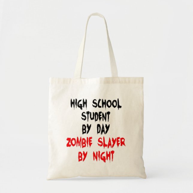 Zombie Slayer High School Student Tote Bag (Front)