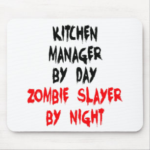 Zombie Slayer Kitchen Manager Mouse Pad