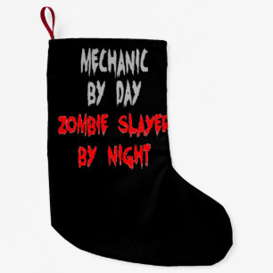 Zombie Slayer Mechanic Small Christmas Stocking