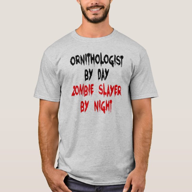 Zombie Slayer Ornithologist T-Shirt (Front)