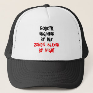 Zombie Slayer Robotic Engineer Trucker Hat
