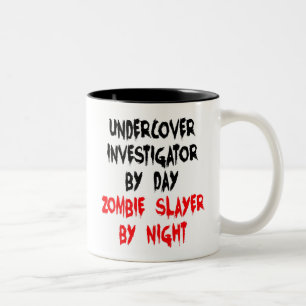 Zombie Slayer Undercover Investigator Two-Tone Coffee Mug