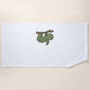 Zombie Sloth Classic T-Shirt Beach Towel