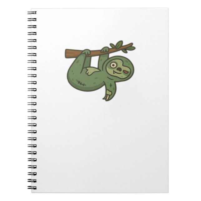 Zombie Sloth Classic T-Shirt Notebook (Front)
