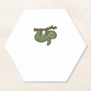 Zombie Sloth Classic T-Shirt Paper Coaster
