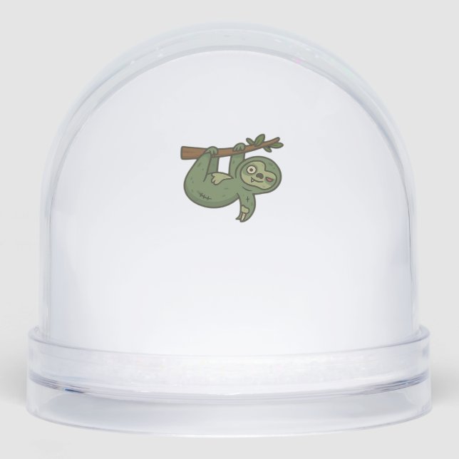 Zombie Sloth Classic T-Shirt Snowglobe (Front)