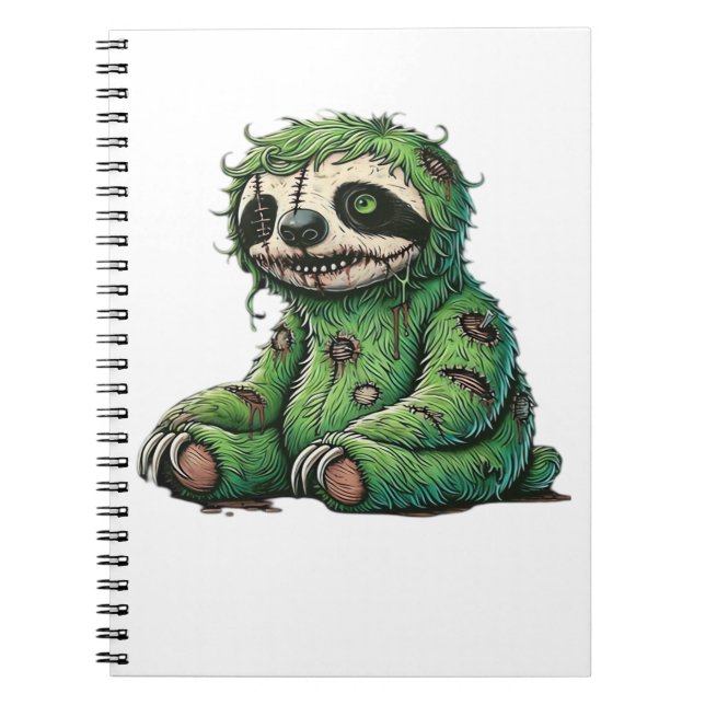 Zombie Sloth Halloween Zombie Sloth Zombie Lover C Notebook (Front)