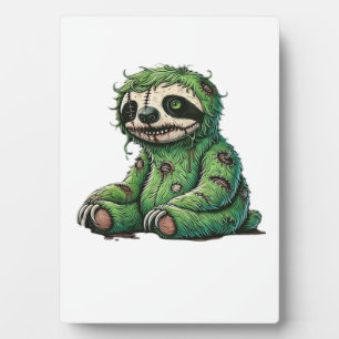 Zombie Sloth Halloween Zombie Sloth Zombie Lover C Plaque