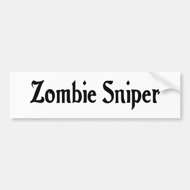 Zombie Sniper Bumper Sticker (Front)