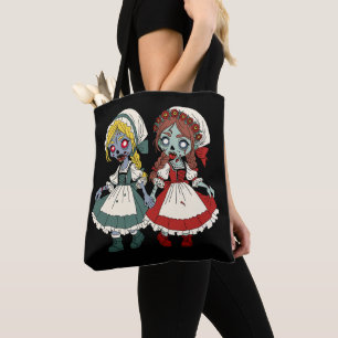 Zombie Snow-White and Rose-Red Tote Bag