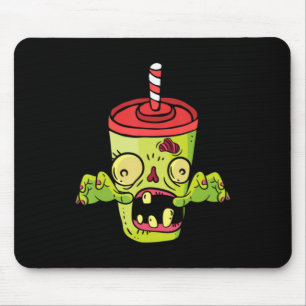 Zombie Soda Cup Halloween Monster Retro Horror Mouse Pad