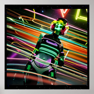 Zombie Space Disco Poster