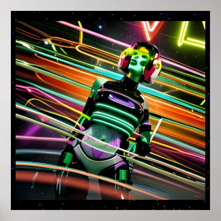 Zombie Space Disco Poster