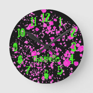 Zombie Splatters Kid's Neon Wall Round Clock