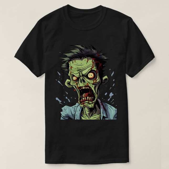 Zombie Spooky Halloween Horror Goth Zombies 2 T-Shirt (Design Front)