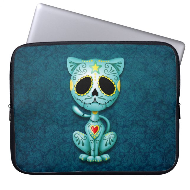 Zombie Sugar Kitten, blue Laptop Sleeve (Front)