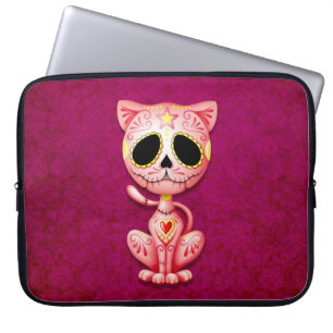 Zombie Sugar Kitten, pink Laptop Sleeve