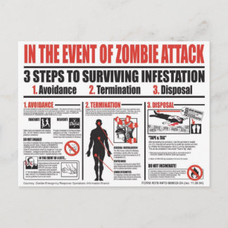 Zombie Survival Guide - Beyond These Walls Postcard