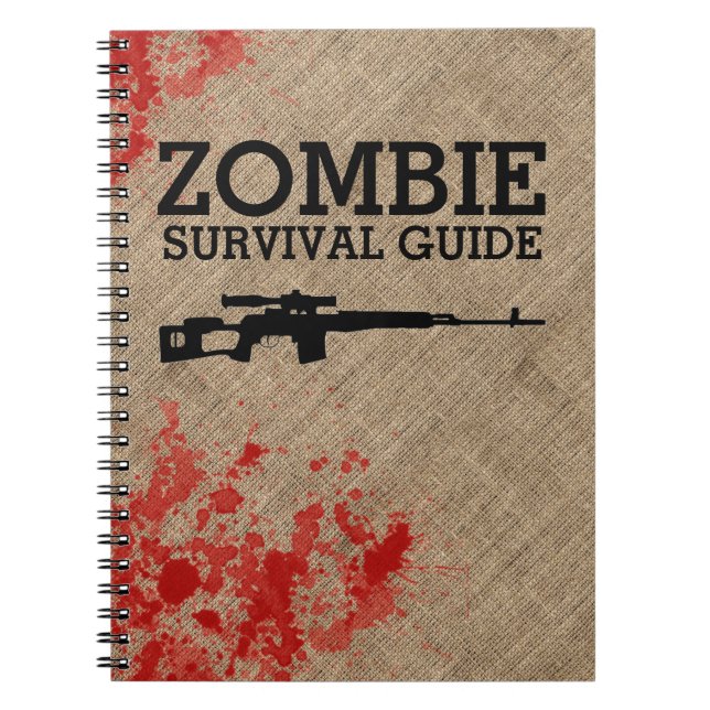 Zombie Survival Guide Funny Notebook (Front)