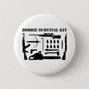 Zombie Survival Kit 6 Cm Round Badge
