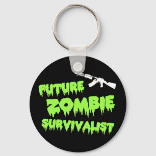 Zombie Survivalist Keychain