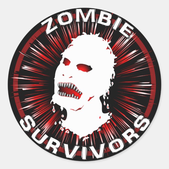 Zombie Survivors Icon Flair Classic Round Sticker (Front)