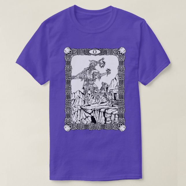 Zombie Tarot Fool T-Shirt (Design Front)