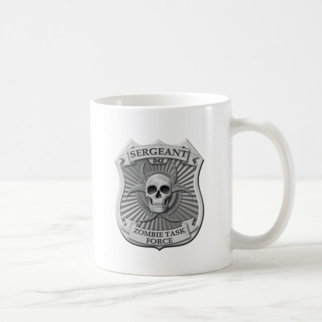 Zombie Task Force - Sergeant Badge Coffee Mug (Right)