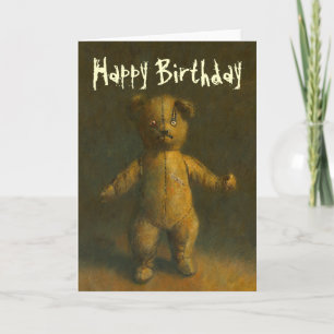 Zombie Teddy Bear Birthday Card