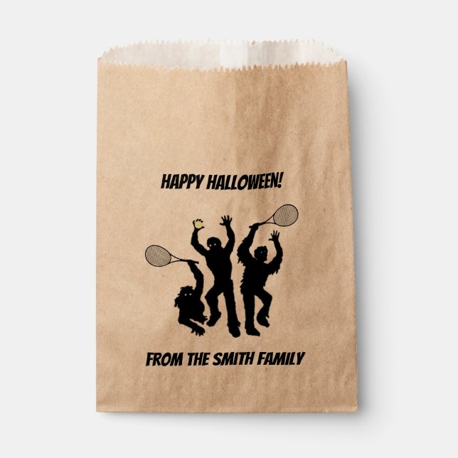 Zombie Tennis Player Halloween Favour Bag (Front)