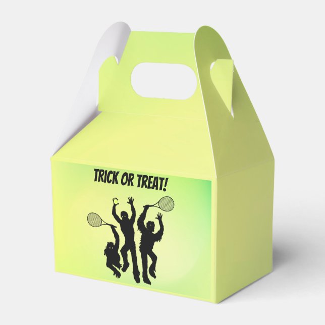Zombie Tennis Player Halloween Favour Box (Back Side)