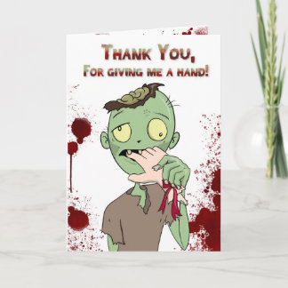 Zombie Thanks Thank You Card