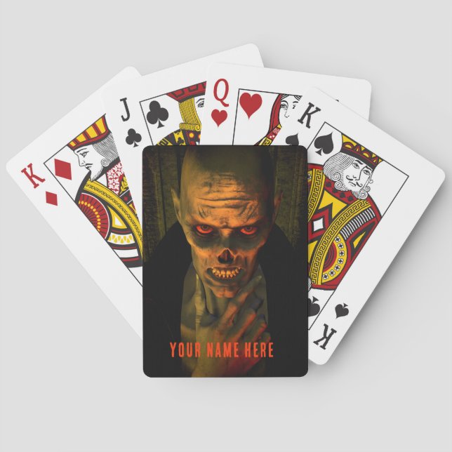 Zombie thinking playing cards (Back)