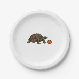 Zombie Turtle Candy Crawl - Spooky Slow Halloween  Paper Plate