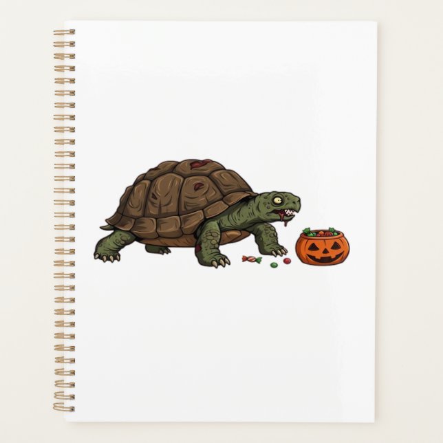 Zombie Turtle Candy Crawl - Spooky Slow Halloween  Planner (Front)